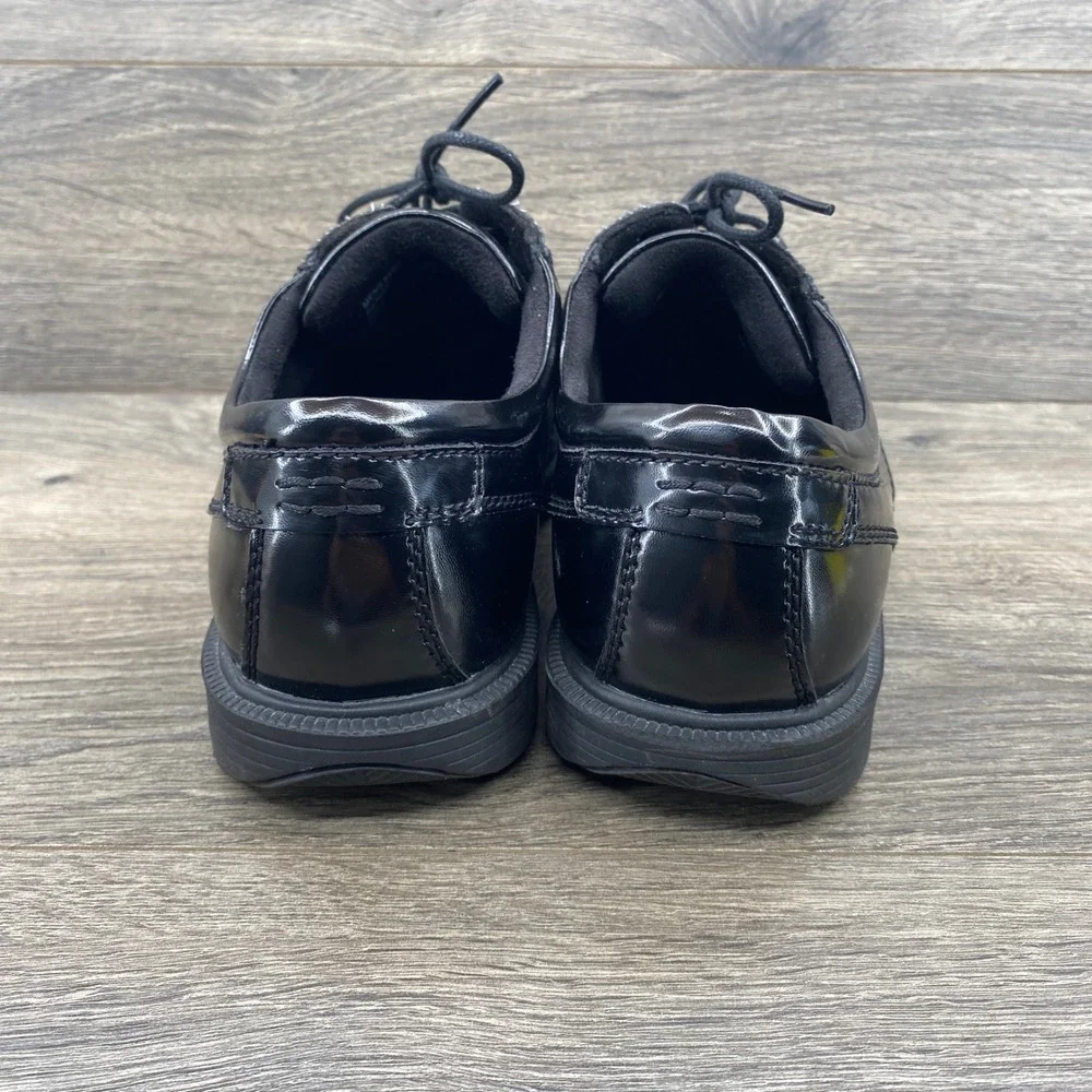 Nunn Bush Kore Oxford Shoes Mens 11.5 M Black Leather Slip Resistant 84356-001